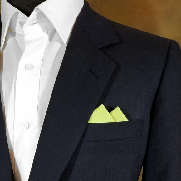 New - Avocado Green Cotton Pre-Folded Pocket Square Handkerchief Insert - Picture 1 of 6
